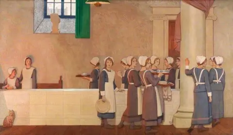 Hospital Proceeding To Their Place At The Table