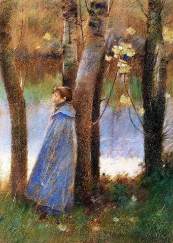 Figur in einer Landschaft 1887