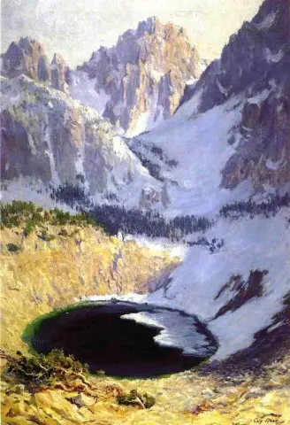La piscina blu vicino al monte Whitney