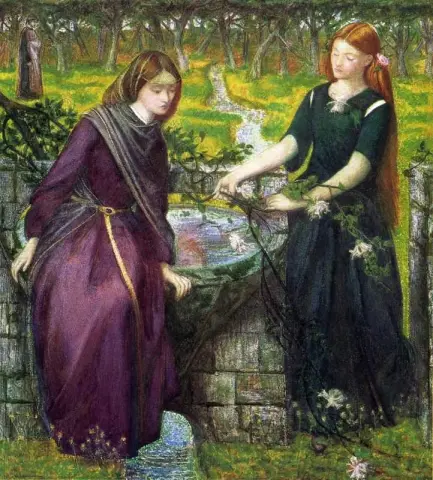 Dantes visioen van Rachel en Leah, 1855
