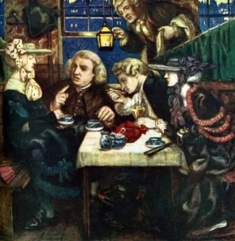 Dr. Johnson bij de mijter 1861