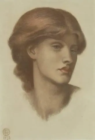 Study Of Alexa Wilding Her Head Turned Three-quarters To The Right 1873