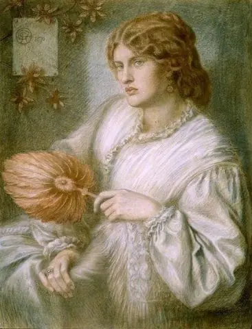 Mujer con abanico 1870
