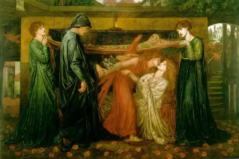 Dantés sueña en el momento de la muerte de Beatriz.