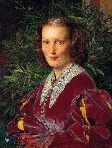 Porträtt av Hannah Louisa Mrs William Clabburn 1860
