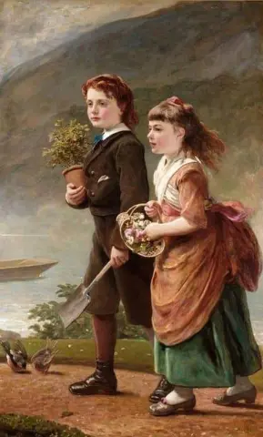 Дети майора Х. Барретта из Мордона Тонтона 1875 г.