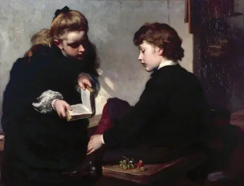 Koulumestarin tytär noin 1870