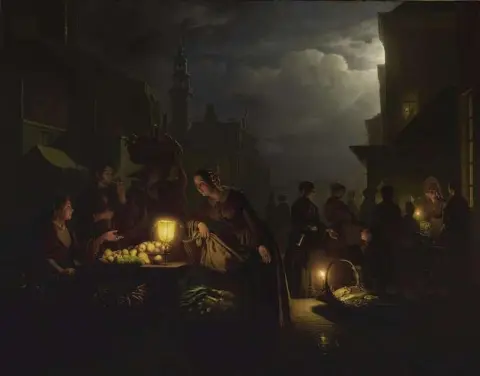 Il mercato a lume di candela, 1852 circa