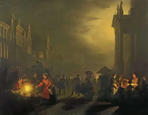 La piazza del mercato di Rotterdam 1844