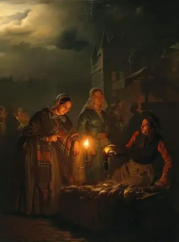 Il mercato del pollame 1852 circa