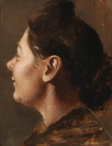 Portrait Of A Woman Seen From The Left