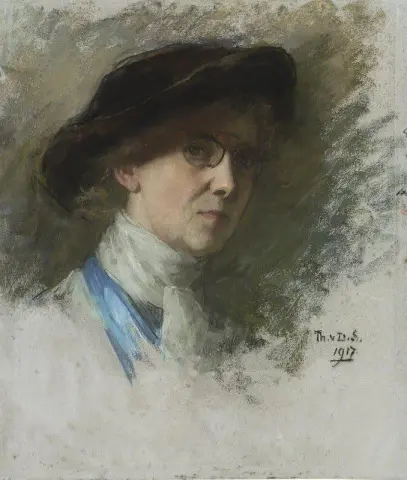 Self-portrait With Black Hat And Glasses