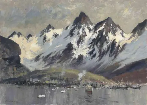 Die Walfangstation Leith Harbour, Südgeorgien, ca. 1957