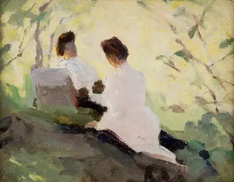 公园里的两个女人 1907