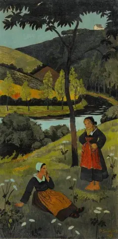 Dos mujeres bretonas al borde del Aulne - Vallée De L Aulne 1897