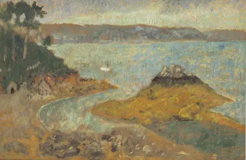 La Aduana en el Trieux y el Barco Blanco Ca. 1910