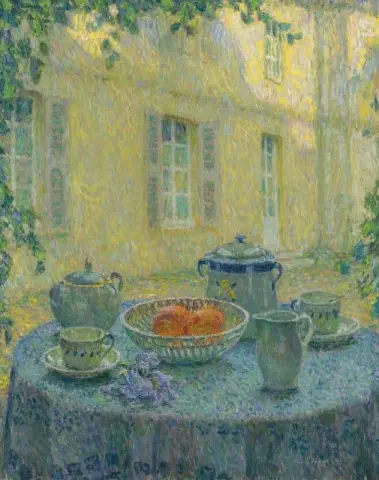 El mantel azul Geberoy 1925