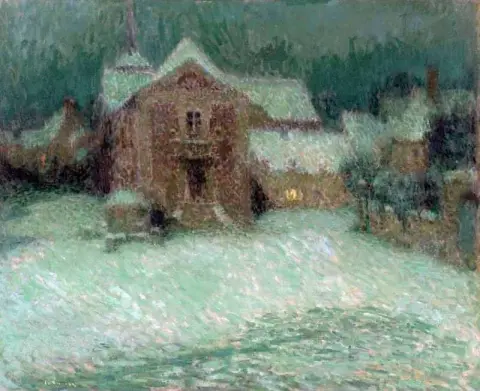 El lugar bajo la nieve Gerberoy 1910