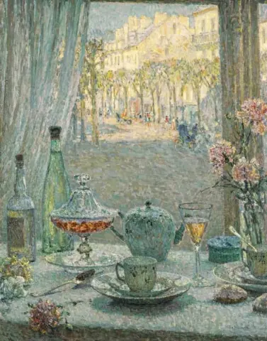 Bordet nära fönstret Reflektioner 1922
