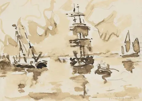 Boten voor anker ca. 1930