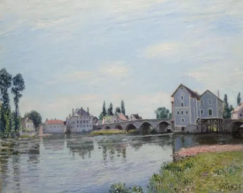 De Loing onder de Pont De Moret 1892