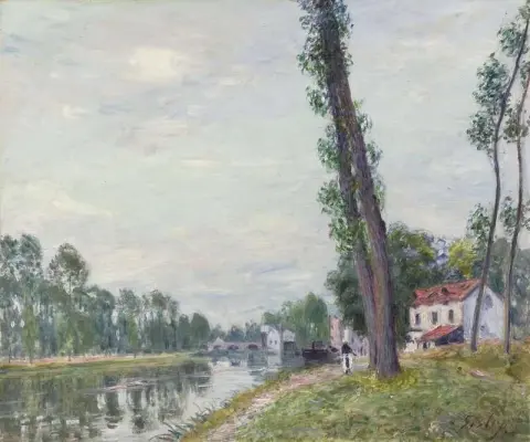 De oevers van de Loing ca. 1892