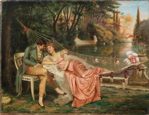 Flertando no parque da Villa Borghese Roma