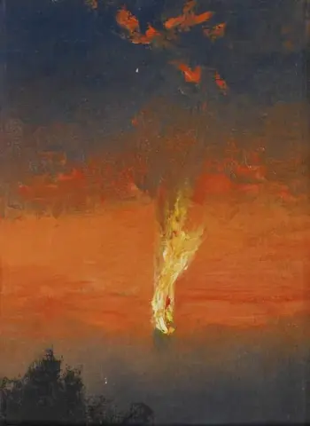 De brandende zeppelin, ca. 1916