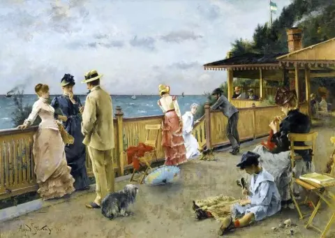 A Villa De Falaises em Sainte-Adresse 1884
