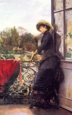 På terrassen 1884