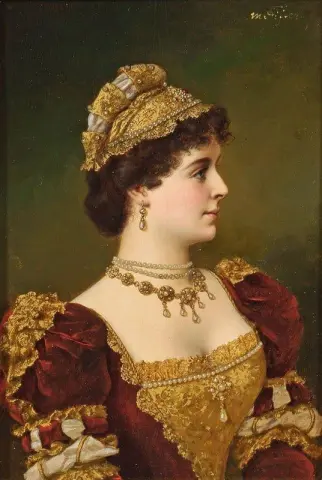 Brustbildnis Einer Dame Im Renaissance-kostum