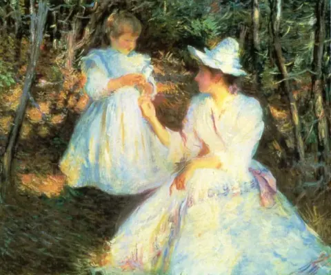 Madre e bambino in una pineta 1893