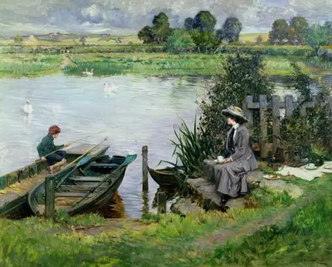 Il Tamigi a Benson Oxfordshire 1912