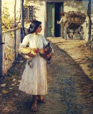 Продажа кур в Лигурии 1906 г.