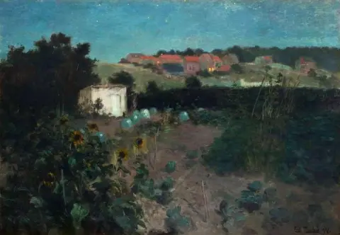Kvällslandskap i Pas De Calais 1894