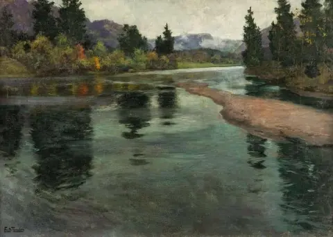 Norwegian River Landscape