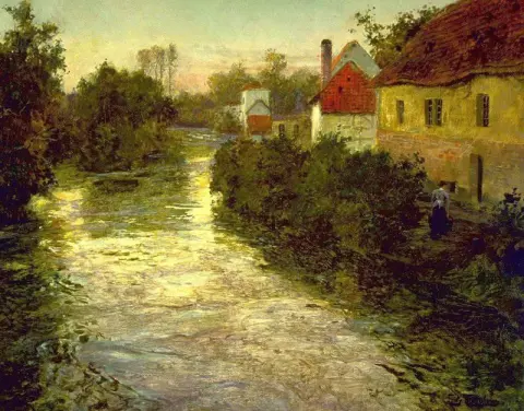 قرية على ضفة نهر كاليفورنيا، 1897