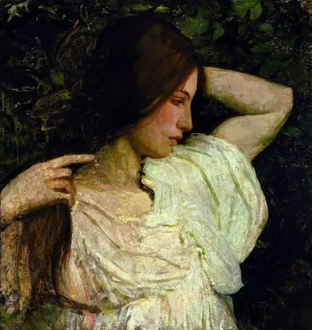 Ragazza che si sistema i capelli 1918-19