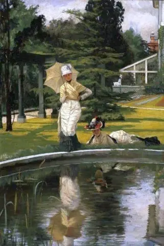 Sommar i trädgården vid Grove End Road ca 1880