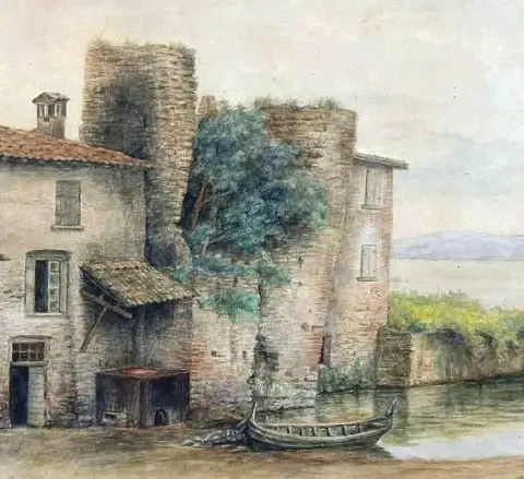 Parti Fra Malcesine Ved Gardasoen Ca. 1879