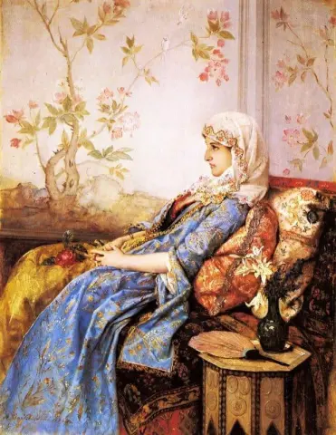 Una belleza exótica en un interior 1883