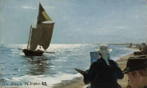 Artistas en Skagen Sonderstrand
