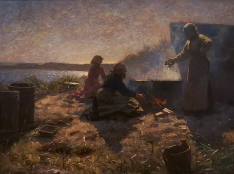 Kokende togolje ved Nymindegab Jylland 1881