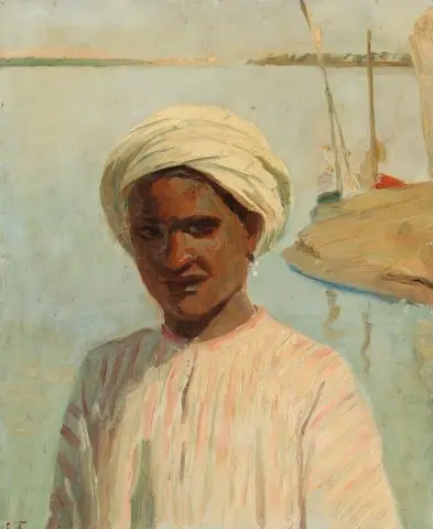 Retrato de um menino norte-africano