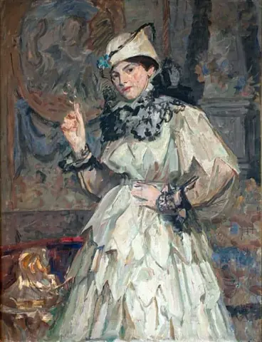 穿着化装的艺术家的女儿 1925