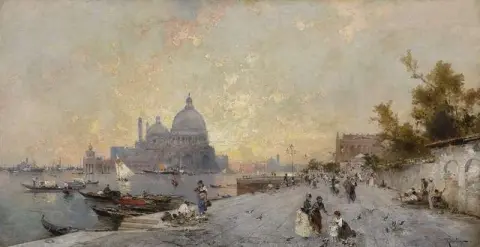 Zonsondergang bij de Santa Maria Della Salute