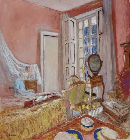 레클레이스의 핑크색 방에 있는 헤셀 부인, 1930-35년