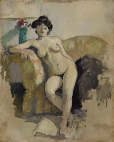 소파에 앉아 있는 누드, 1903년경