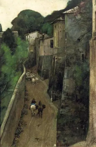 Una veduta di Via Della Mura Roma