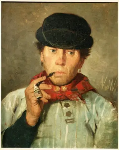 Marker Man In Dracht Van 1900